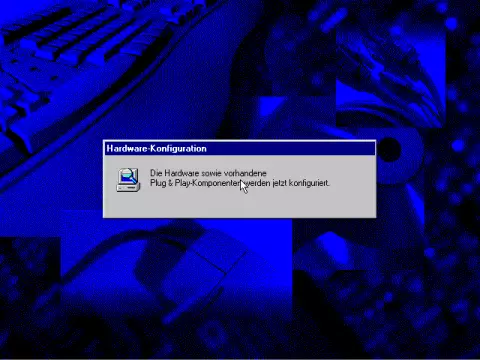 "Screenshot WINDOWS 95 Setup Plug & Play"